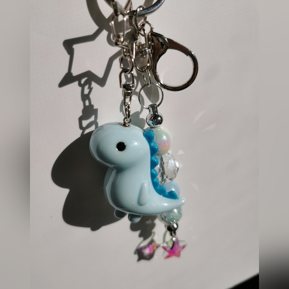 Cute Dinosaur Keychain with Beads